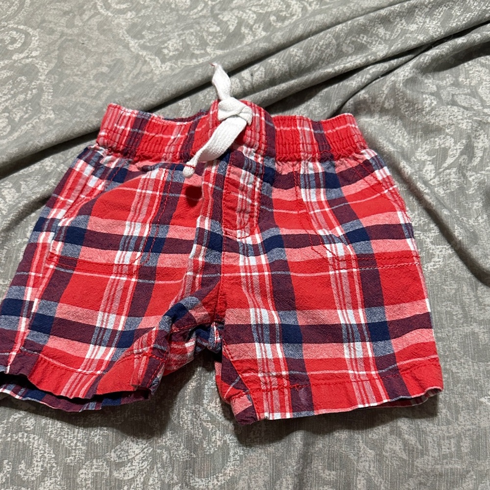 Carter's Red and Blue Plaid Kids Shorts